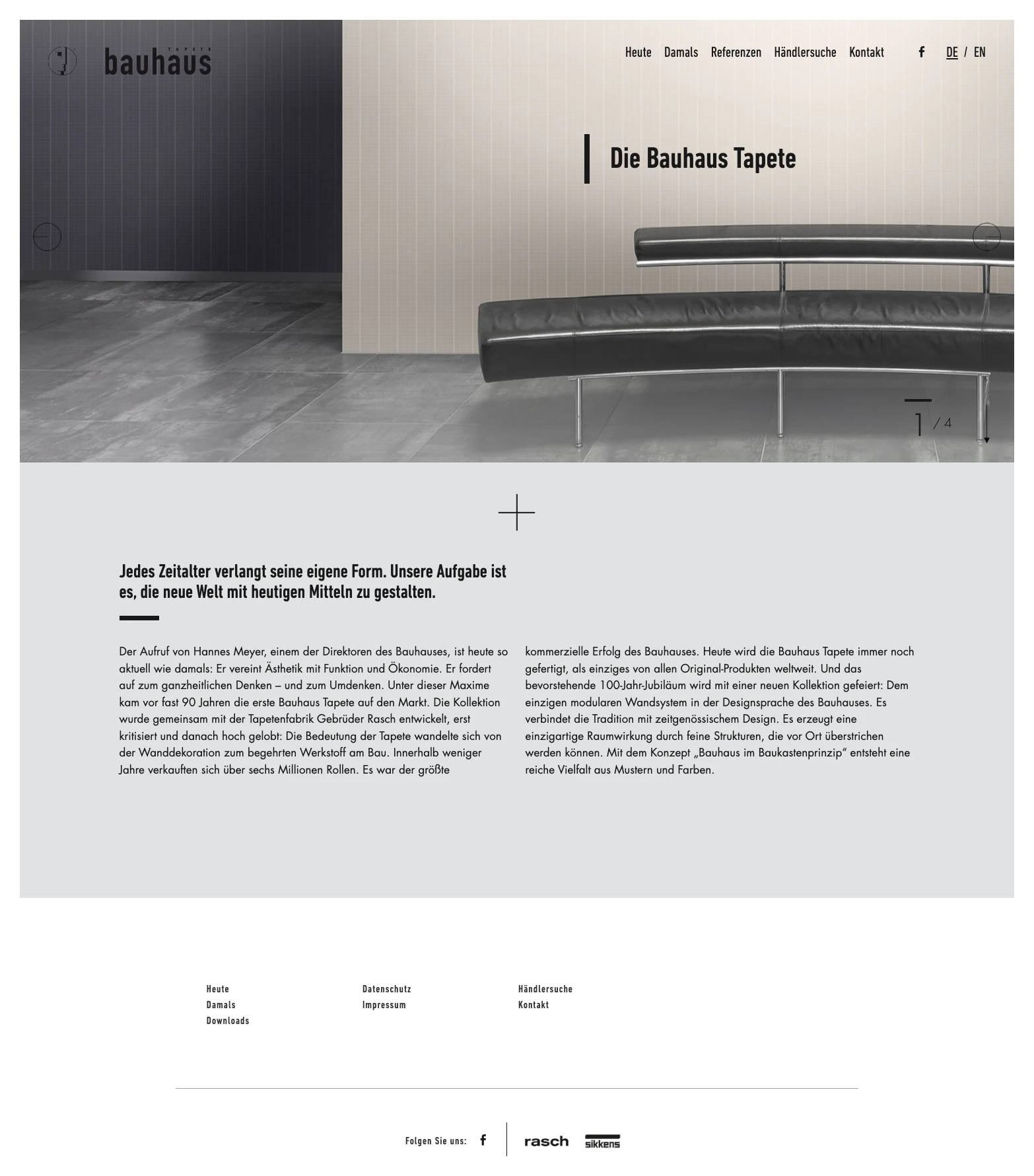 Bauhaus Tapete website and visual identity 2
