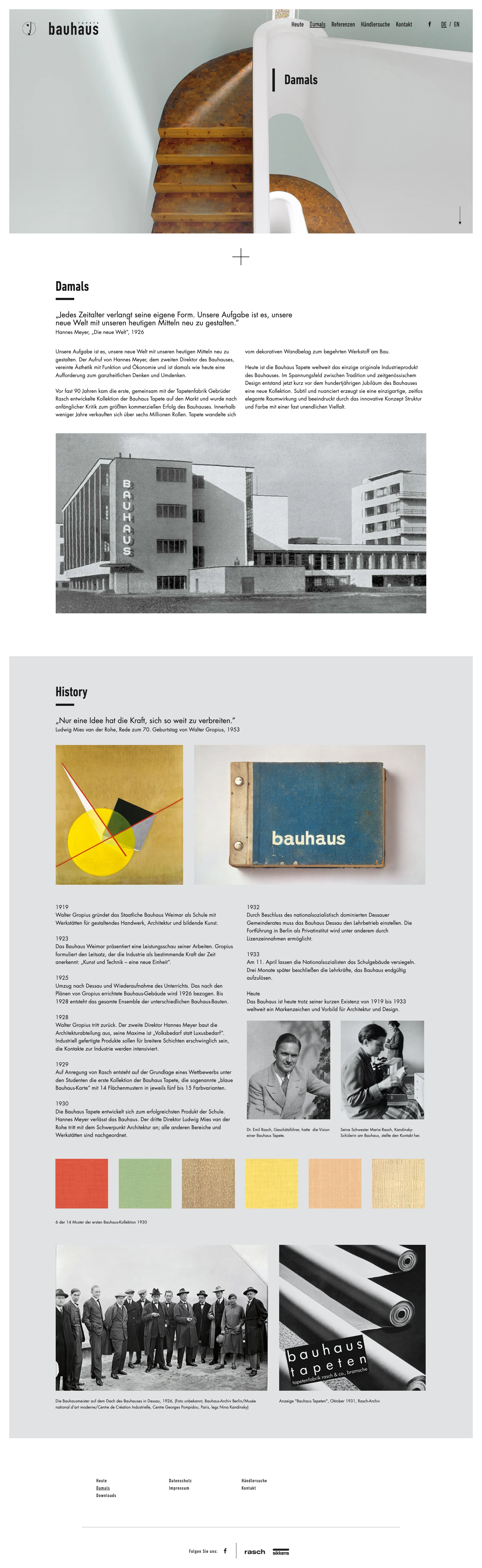 Bauhaus Tapete website and visual identity 4