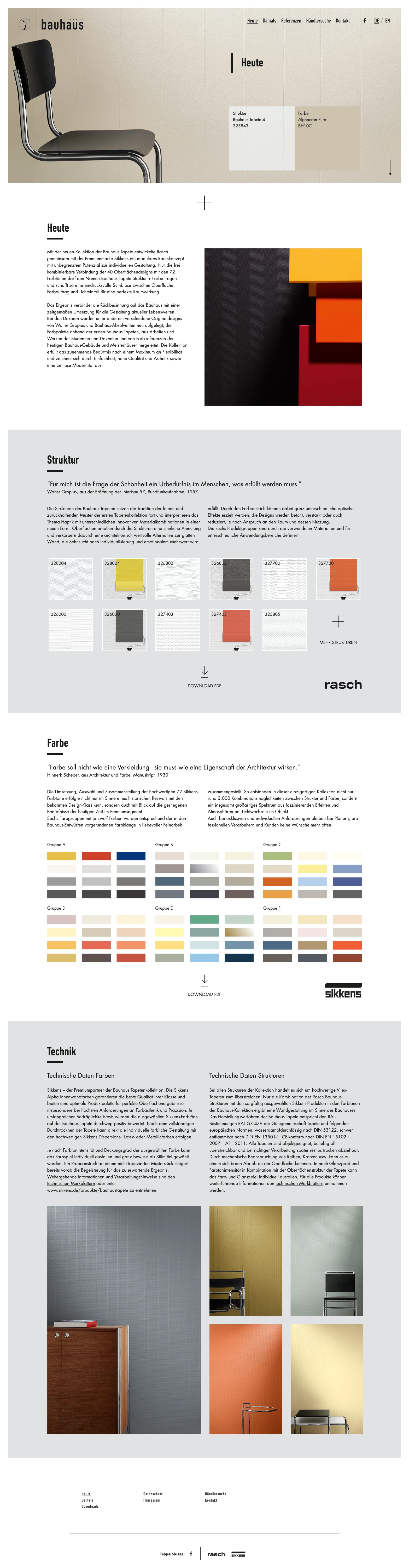 Bauhaus Tapete website and visual identity 5