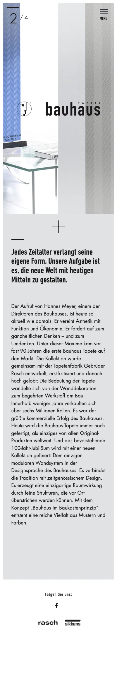 Bauhaus Tapete website and visual identity 13
