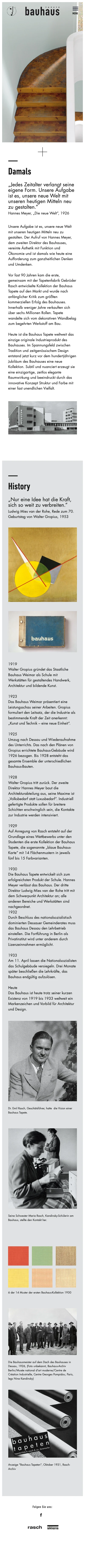 Bauhaus Tapete website and visual identity 14