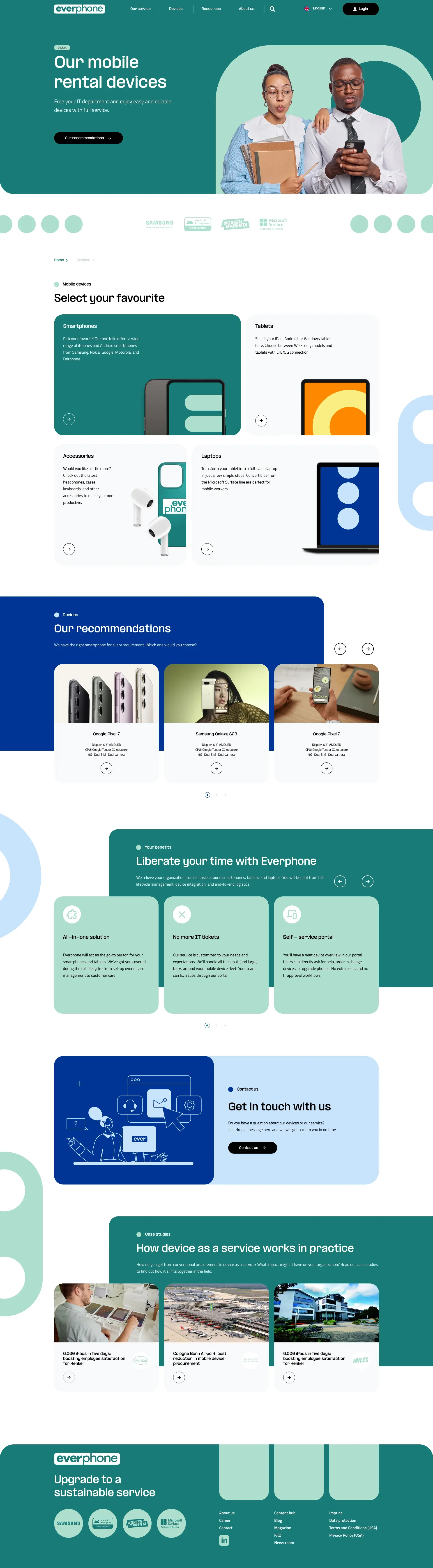Everphone website and device platform 5