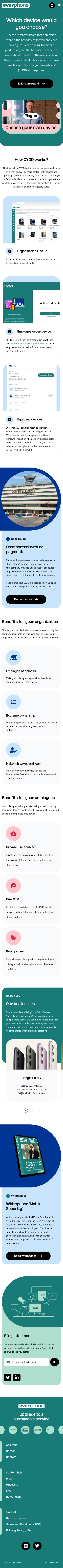 Everphone website and device platform 14