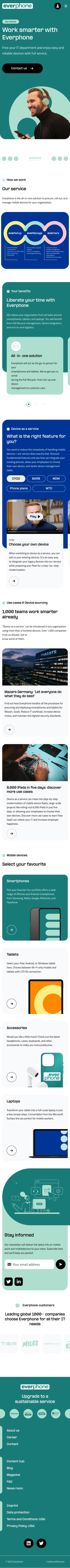 Everphone website and device platform 15