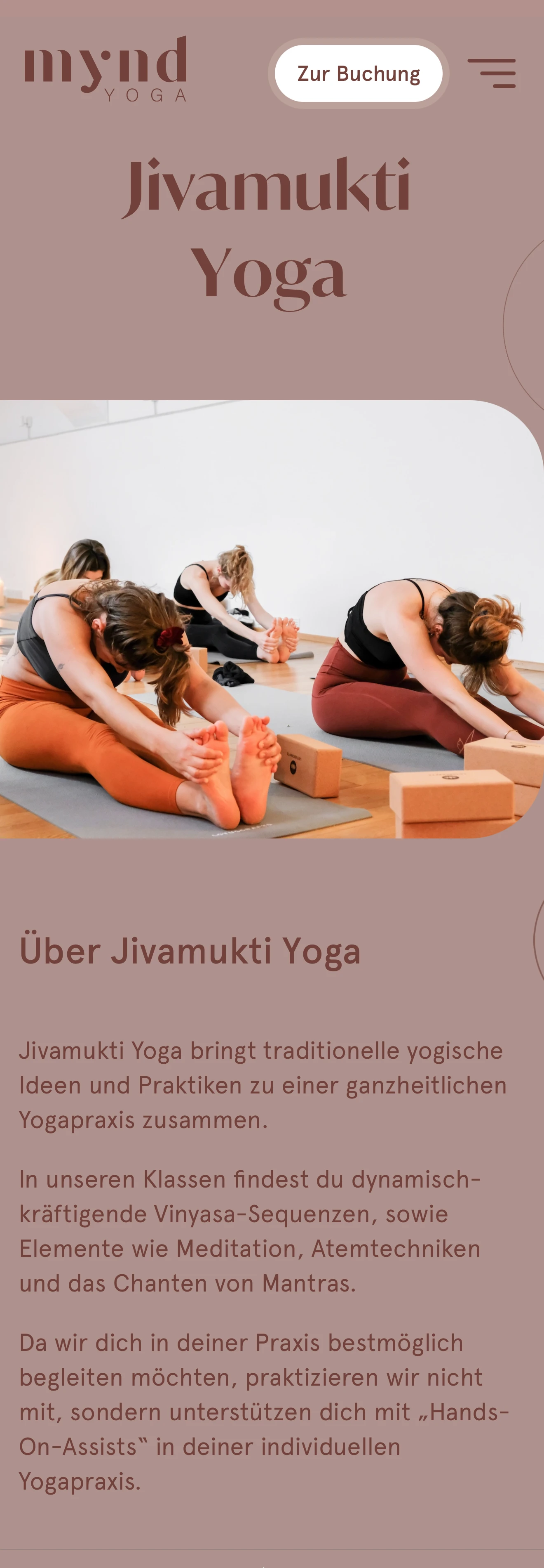 Сайт студии Mynd Yoga 14