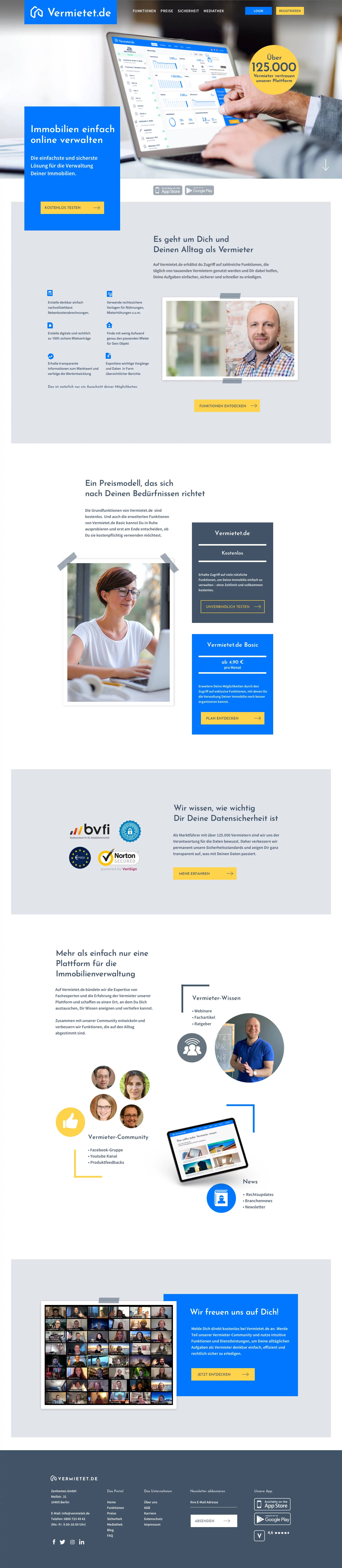 Vermietet.de mülk yönetimi web sitesi 2